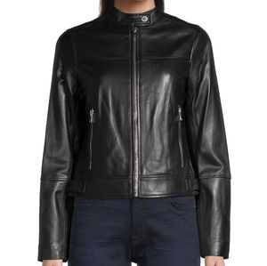 Derk Lamb Tab Collar Lamb Leather Jacket